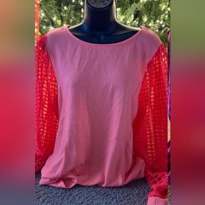 Women's Orange Shirt Top